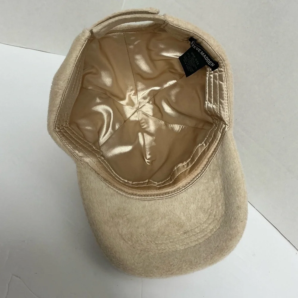 Steve Madden Women's Solid Brushed Baseball Cap in Tan